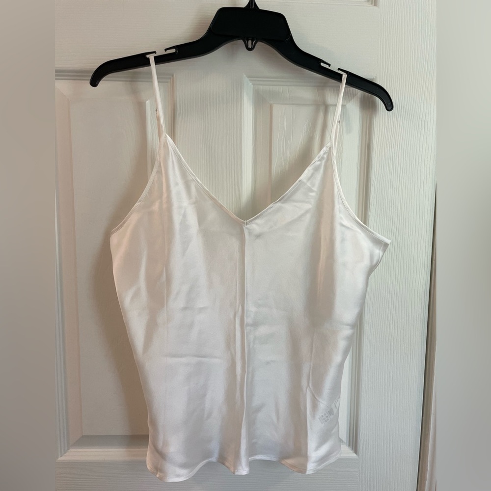 NWT LilySilk Basic Women’s 100% Silk Ivory Camisole, size Medium